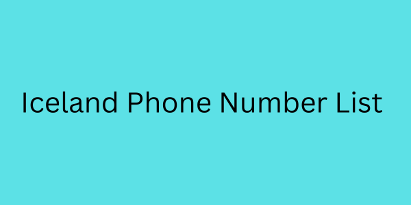 Iceland Phone Number List