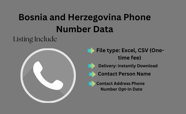 Bosnia and Herzegovina Phone Number Data