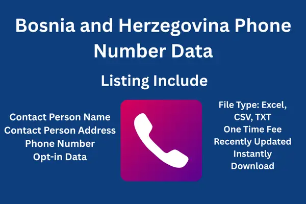 Bosnia and Herzegovina phone number data