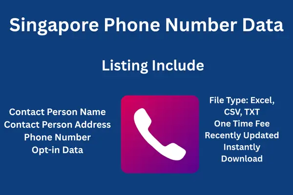 Singapore phone number data